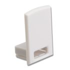 Endkappe EC17 für Aufbauprofil Micro 12, mit Kabelausgang, PVC, grauweiß