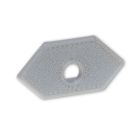 Endkappe EC205, mit Kabeldurchführung, für Fliesenprofil Außeneck, 1 STK