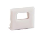 Endkappe EC82 weiß, mit Kabeldurchführung, für Aufbauprofil Mini10, 1 STK