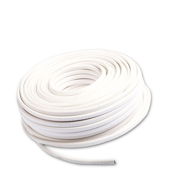 Kabel, weiß, 2-polig, 0,75mm2, 25 Meter, für LED Streifen