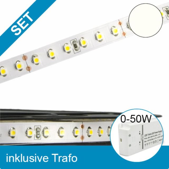 SET LED STD-Flexband neutralweiss + 50W Trafo
