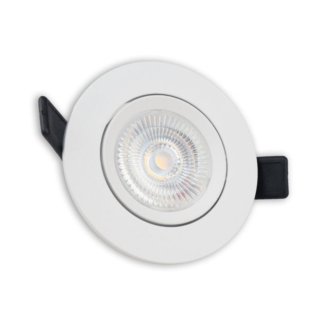 LED Einbauleuchte Flat68, Alu weiß, 9W, rund, 3000K, DALI dimmbar