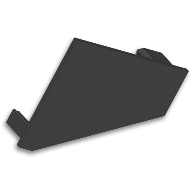 Endkappe EC110R schwarz, rechts, für Eckprofil ANGLE18, 1 STK