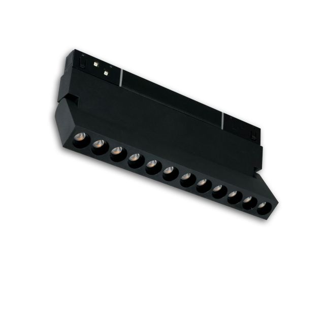 MagPro48 Raster-Schienen-Strahler 22cm, schwarz, 12W, 36°, UGR