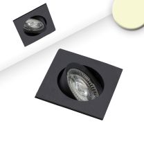 LED Einbauleuchte FLAT68 schwarz, eckig, 9W, warmweiß, dimmbar
