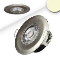LED Einbaustrahler PC68 IP44, brushed, 5W, 38°, warmweiß, 3 Stufen dimmbar