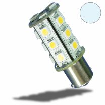 LED BA15S Leuchtmittel, 10-30V/DC,  18SMD 2,5 Watt, kaltweiß