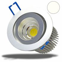 LED Einbaustrahler COB rund, 10W, 60°, neutralweiß, dimmbar