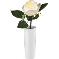 ORPHELIA I Tischleuchte Vase mit roter Rose, Schalter, exkl. 2 x AA 1,5V, BxH:10