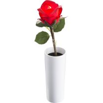 ORPHELIA I Tischleuchte Vase mit roter Rose, Schalter, exkl. 2 x AA, D:80, H:290