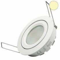 LED Einbaustrahler SMD, 8W, 140°, weiß, rund, warmweiß, dimmbar