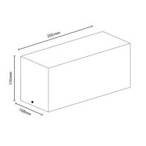 LED Wandleuchte Cube-1 in Weiß, IP54, E27, max 18W