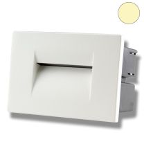 LED Wandeinbauleuchte für den Innen-/Außenbereich in Weiß, 3W, warmweiß