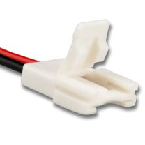 LED Flexband Clip-Anschluss-Slim 2-polig, weiß für Breite 10mm mit 200mm Kabel