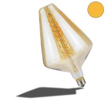 LED E27 Vintage Dekobirne 150, 6W ultrawarmweiß, Glas amber, dimmbar