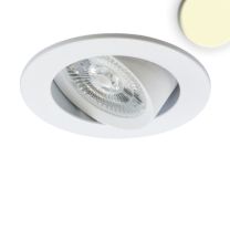 LED Einbauleuchte FLAT68 weiß, rund, 9W, warmweiß, dimmbar