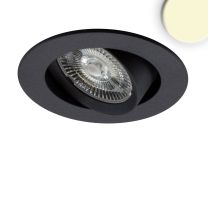 LED Einbaustrahler Flat68 Plug&PlayF, schwarz matt, rund, 8W, neutralweiss