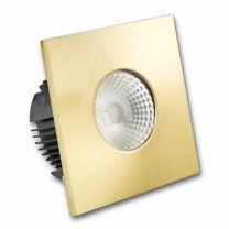 LED Einbaustrahler IP65 für MR16 Leuchtmittel inkl. Cover eckig, gold