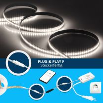 LED PLUG&PLAY-F Möbelstreifen Set-2m, 24VDC, neutralweiß steckerfertig