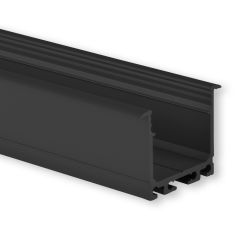 LED Einbauprofil Maxi 24 Aluminium schwarz RAL9005, 200cm