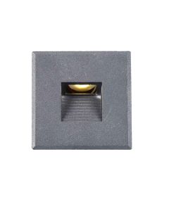 Plug&Play-F LED Wandeinbauleuchte E3, 24V/DC, grau, 3000K, dimmbar, inkl. Einputzdose