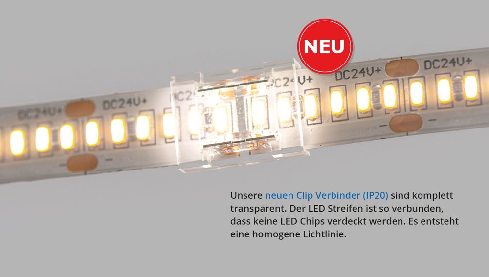 LED Streifen ECO 24V, 4,8W pro Meter, IP20, warmweiß, 5M Rolle
