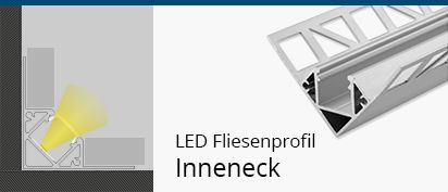 LED Fliesenprofil Inneneck