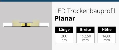 LED Trockenbauprofil Planar