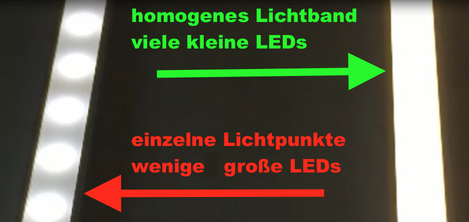 Unterschiede Anzahl LEDs